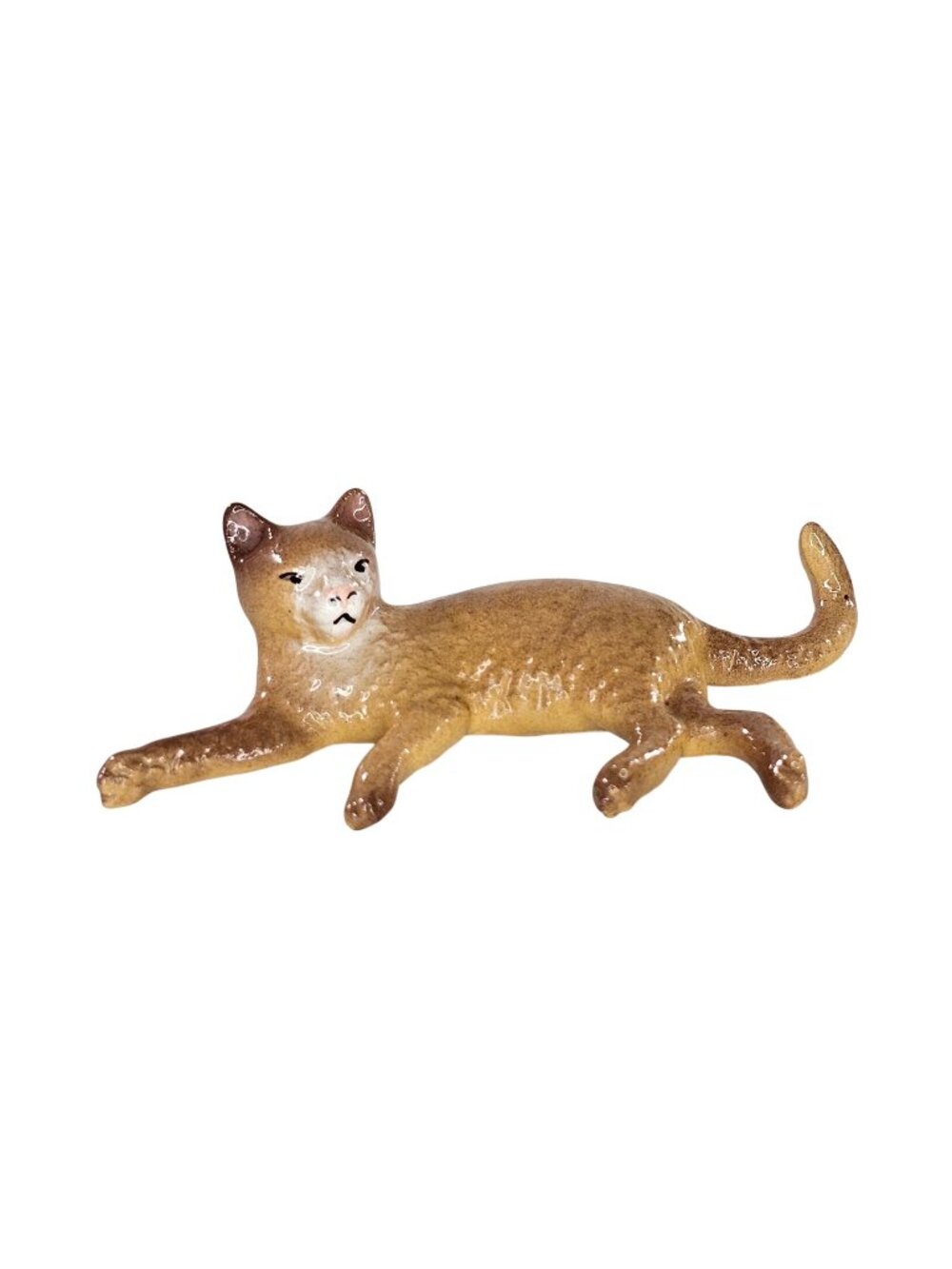 Hagen Renaker Orange Tabby Lying Cat Miniature Figurine Ginger Kitty